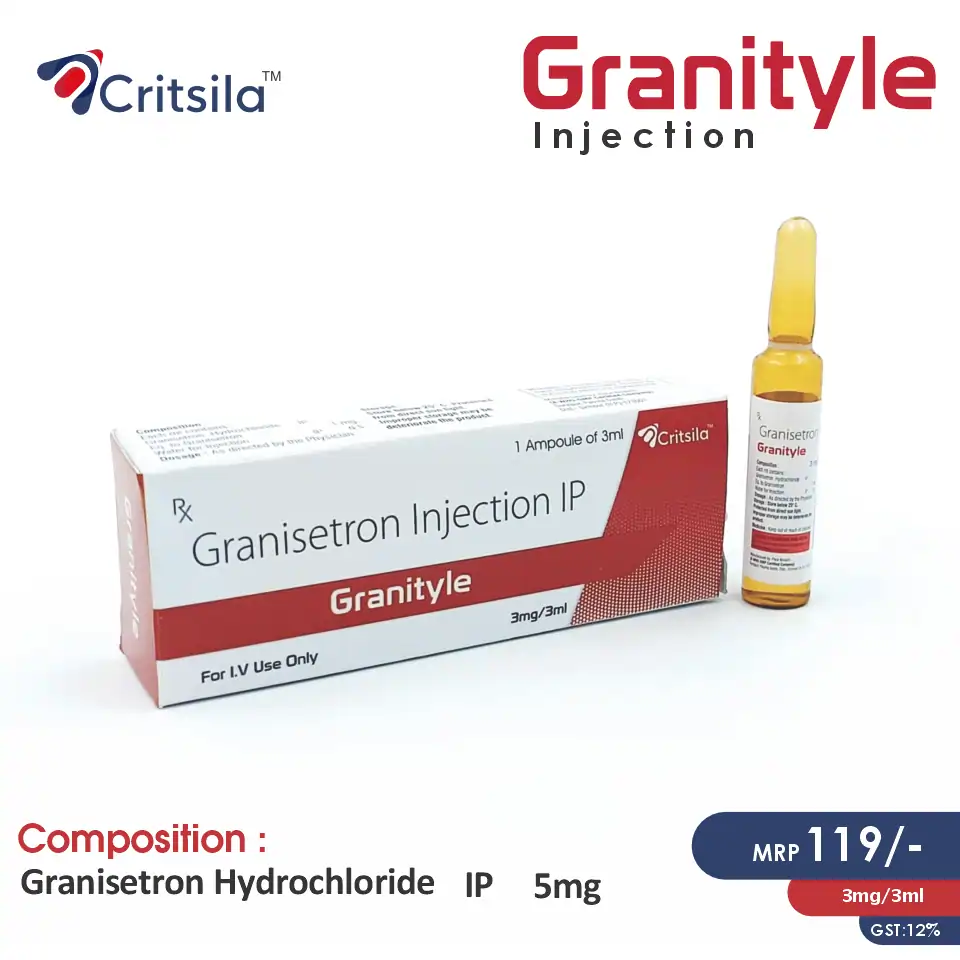 Granisetron (1mg) Injection at the best price in PCD Pharma Franchise for Antiemetic, Nausea and Vomiting Relief.